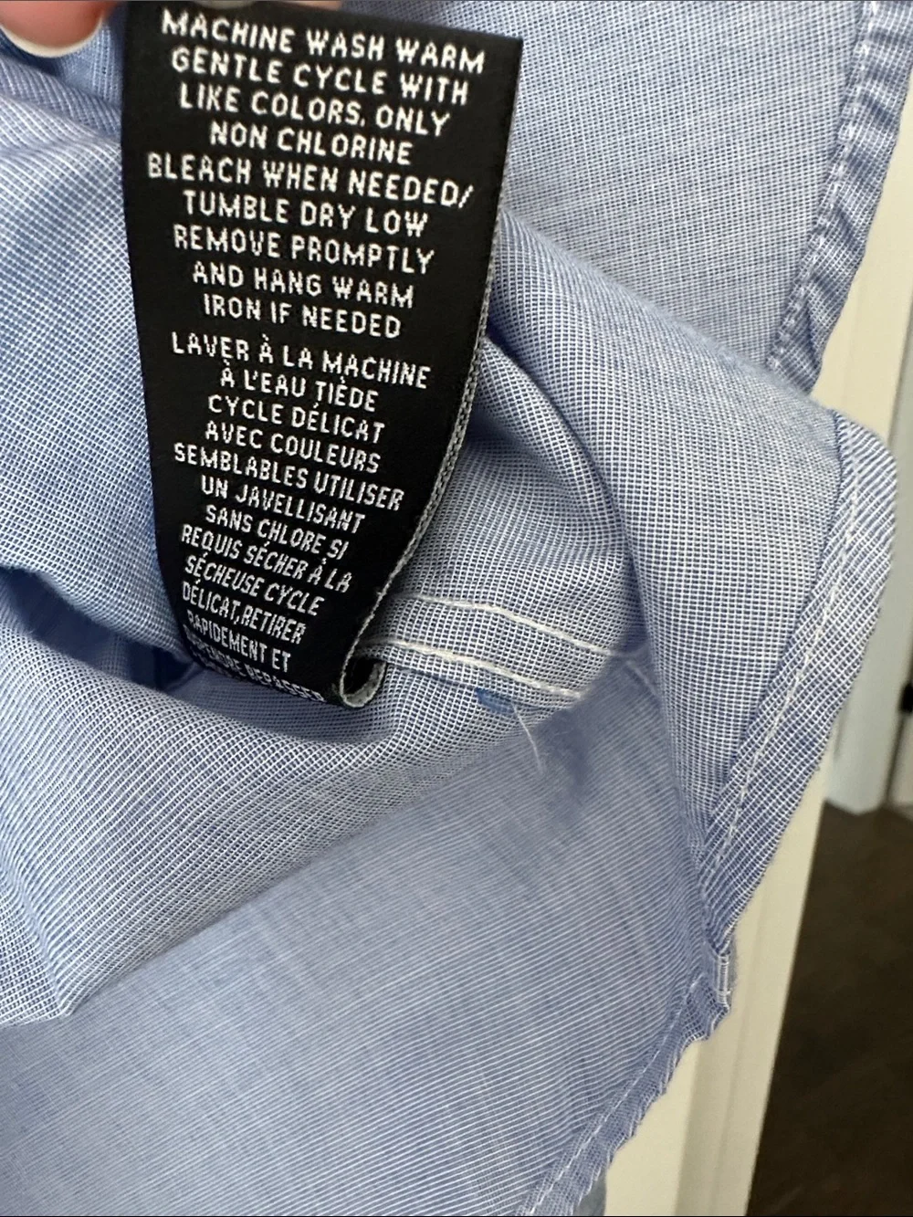 Blue Ralph Lauren Button Down Shirt, Size 18.